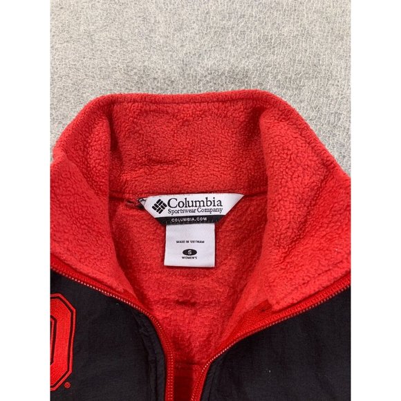 Ohio State Buckeyes Columbia Fleece Campus Jacket (Women's Small) Red - Picture 3 of 13